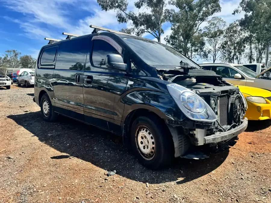 A stripped van in the Willawong yard