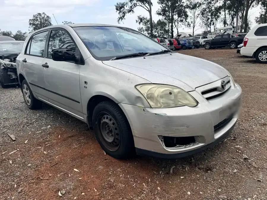 A damaged vehicle awaiting assessment