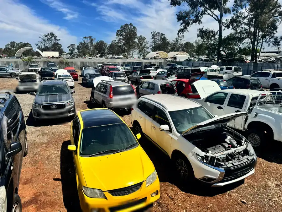 Vehicles in the A1 Willawong wrecking yard